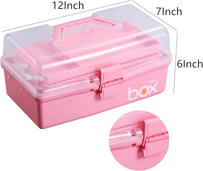 12'' Three-Layer Clear Plastic Storage Box - Image 2