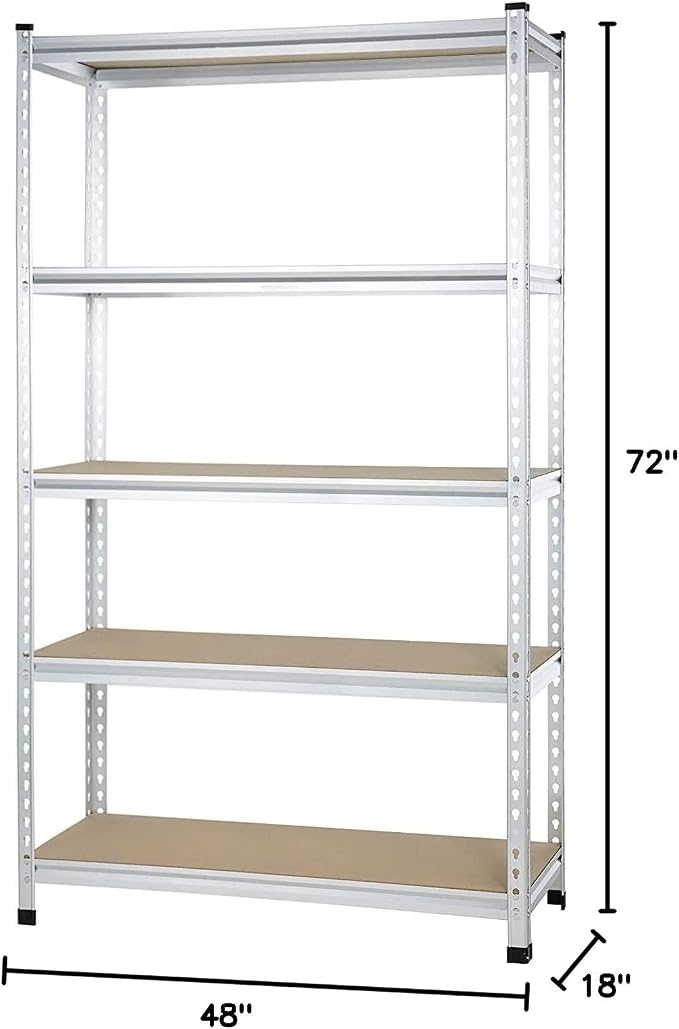 Amazon Basics 5-Tier Medium Duty Storage Shelving, Garage Storage Rack - Image 7