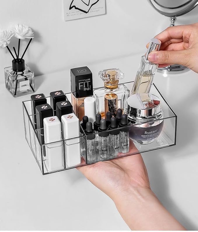 Clear Acrylic Makeup Organizer | Vanity Tray - Image 3