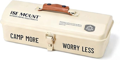 Outdoor Tools Storage Box, Metal Tool Box Portable Sturdy Camping Picnic by Unknown