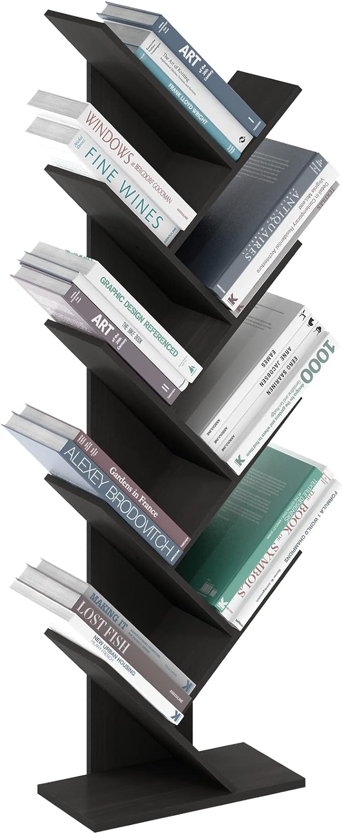 Furinno Bookshelf 9-Tier Floor Standing Tree Bookcase by Furinno-FitsYourSpaceFitsYourBudget