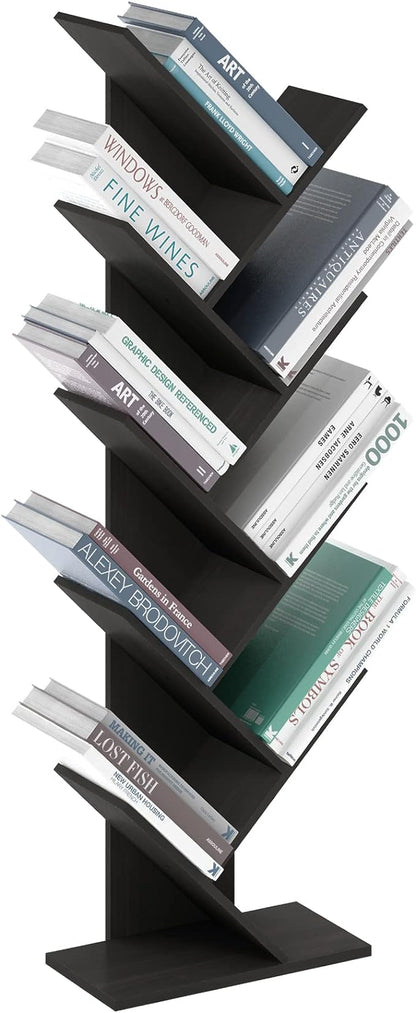 Furinno Bookshelf 9-Tier Floor Standing Tree Bookcase by Furinno-FitsYourSpaceFitsYourBudget