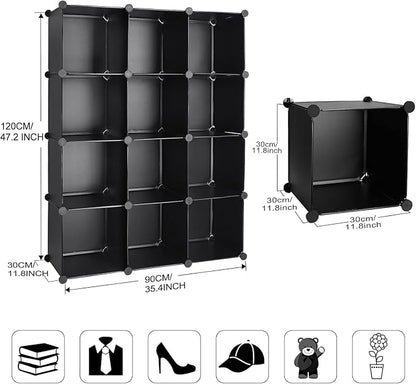 TUMUCUTE Cube Storage Organizer, DIY Plastic Closet Cabinet Modular Bookcase - Image 3