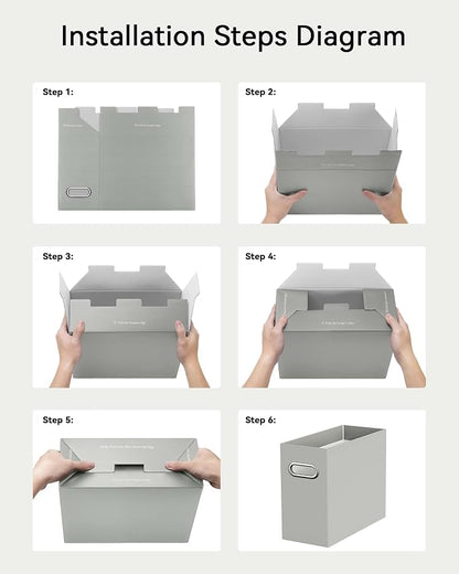 Portable Collapsible Cardboard File Box - Image 5