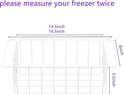 16.5 Inch Chest Freezer Organizer Storage Baskets Bins Metal Wire, Settle - Image 7