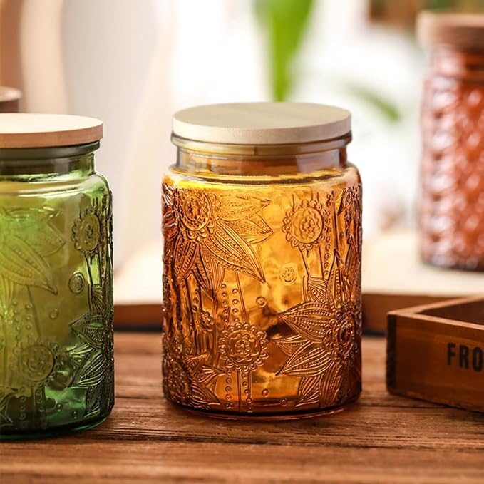 Green Glass Canister, Candy Jar - Image 5