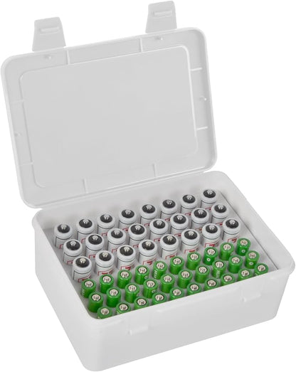 FULLCASE Battery Storage Organizer Holder Holds 54 AA AAA Batteries, Box Cases by FullcaseEasyLifeStorage