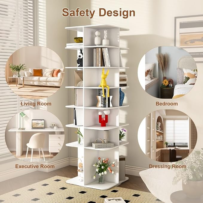Shoe Organizer 7-Tier Spinning Shoe Rack - Image 5