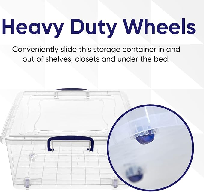 Superio Storage Bins with Lids- Clear Boxes - Image 5