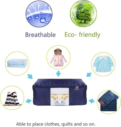 Comforter Storage Bags Pack of 2, Pillow Beddings/Blanket Clothes Organizer - Image 4
