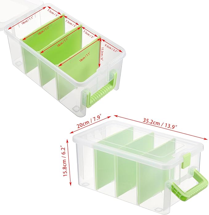 BTSKY Clear Plastic Dividing Storage Box - Image 4
