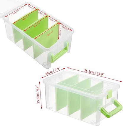 BTSKY Clear Plastic Dividing Storage Box - Image 4
