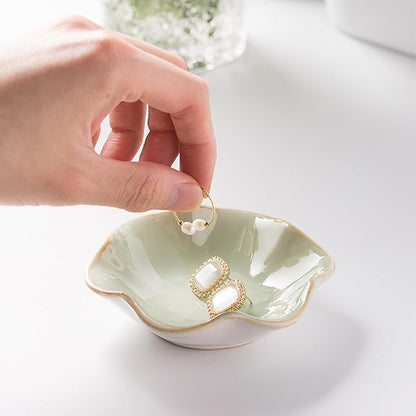 Binoster 2 Pcs Ceramic Jewelry Dish, Jewelry Tray Key Tray, Small Ring Dish - Image 3