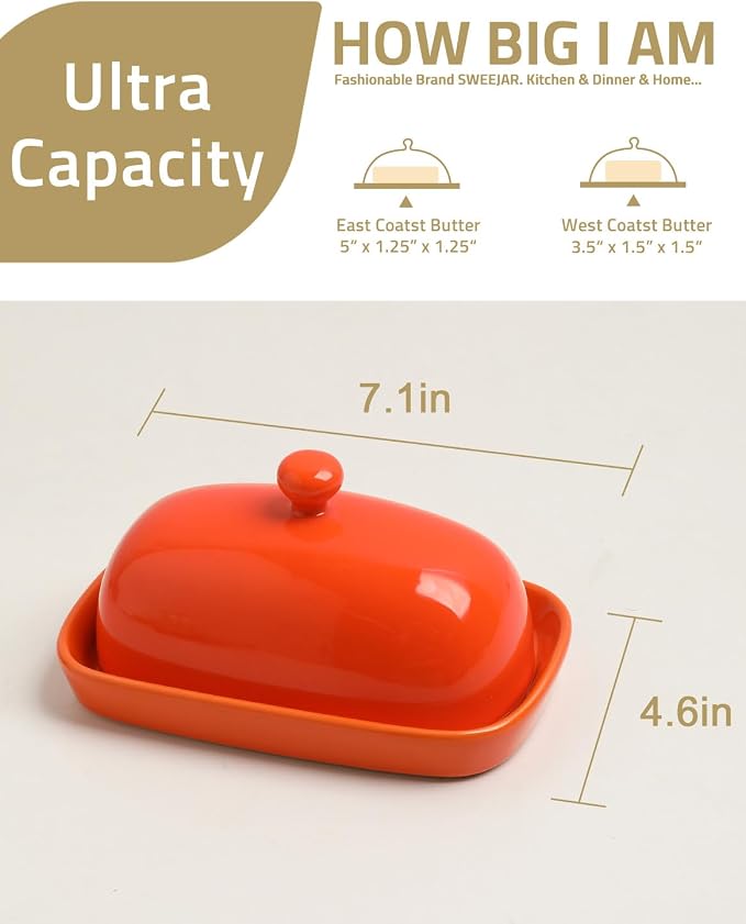 Sweejar Ceramic Butter Dish - Image 3