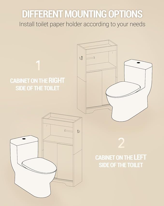 Hzuaneri Slim Bathroom Storage Cabinet, Toilet Paper Cabinet | Toilet Paper - Image 5