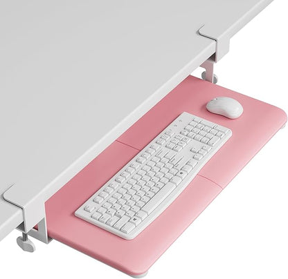 BONTEC KMT01 Under Desk Keyboard Tray, Pull-Out Keyboard & Mouse Platform by BONTEC