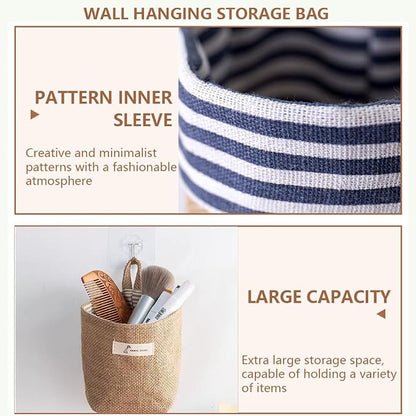 AOKZOE 6 Pack Wall Hanging Storage Bags Hanging Storage Bags Cotton Linen - Image 6