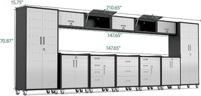 12-Piece Heavy Duty Steel Garage Cabinet System | All-in-One Modular Garage - Image 2