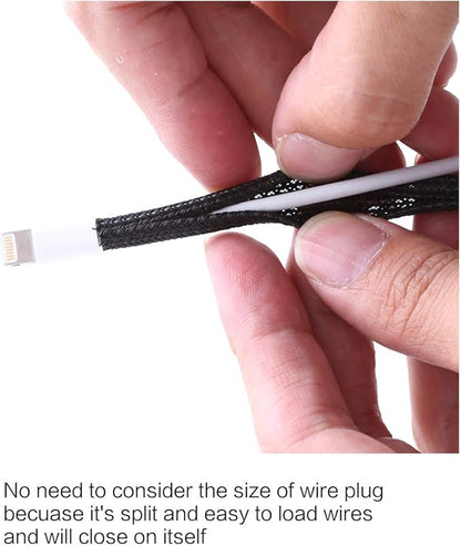Alex Tech 25ft - 1/8 inch Cord Protector Wire Loom Tubing Cable Sleeve Split - Image 2