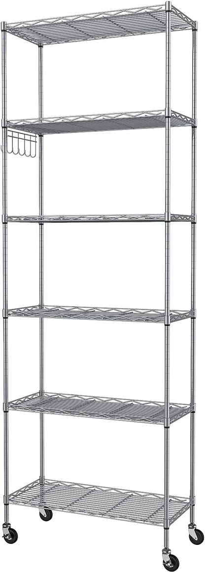 Homdox 6-Tier Storage Shelf Wire Shelving Unit Free Standing Rack Organization by HOMDOX