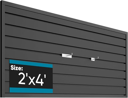 PVC Slat Wall Paneling 2x4 ft, Garage Organizer Storage System, Heavy Duty Wall by BRAKKI