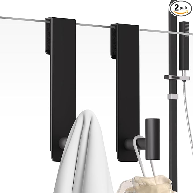 PMMASTO Shower Door Hooks, Extended Towel Hooks by PMMASTO