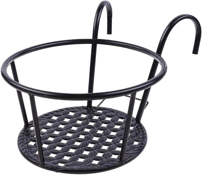 Hanging Railing Planters Baskets Art Hanging Flower Stands Balcony Flower Pot by WWahuayuan