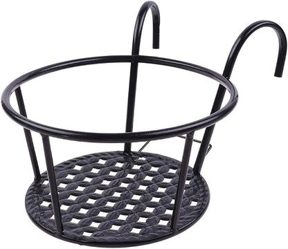 Hanging Railing Planters Baskets Art Hanging Flower Stands Balcony Flower Pot by WWahuayuan