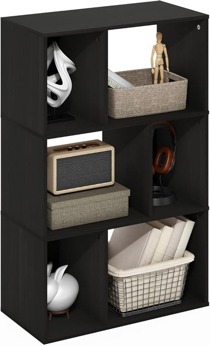 Furinno DALY Book Shelf, 6-Cube Bookshelf, Cube Storage Organizer Bookcase by Furinno-FitsYourSpaceFitsYourBudget