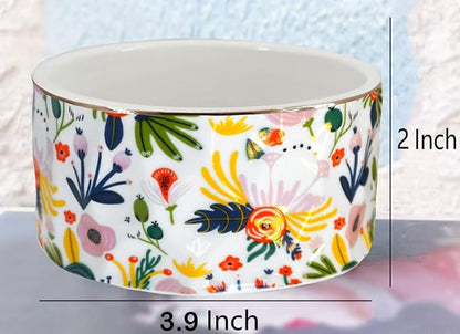 Paper Clip Holder Ceramic Paper Clip Holders Garden Floral Paperclips Holder - Image 2