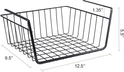 Undershelf Wire Storage Basket, Household Metal Hanging Bin Slides - Image 7