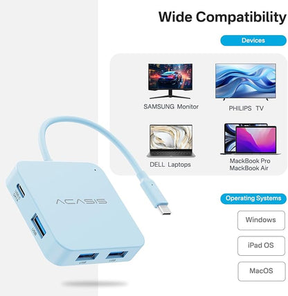 ACASIS USB C Hub 10Gbps, USB C to 4K 60Hz HDMI Adapter - Image 6