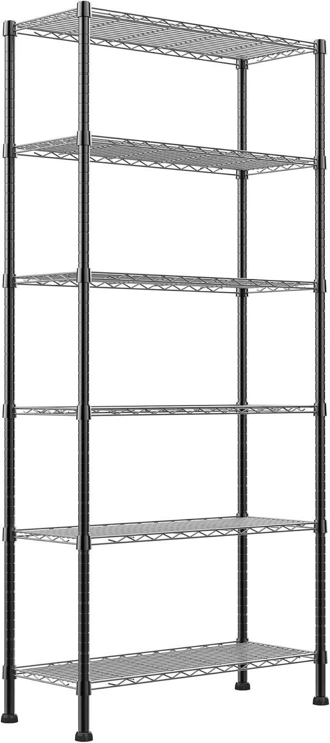 REGILLER 6-Wire Shelving Metal Storage Rack Adjustable Shelves, Standing by REGILLER