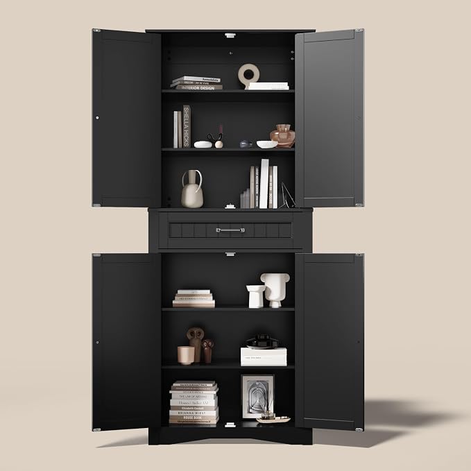 Gizoon 71'' Kitchen Pantry Storage Cabinet, Freestanding Pantry Organizers and - Image 9