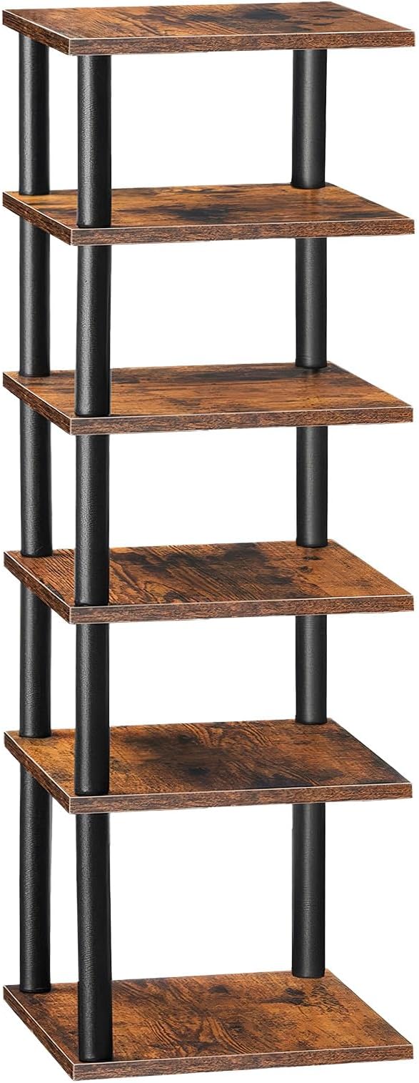 HOOBRO Vertical Shoe Rack, 6-Tier Narrow Shoe Shelf, Shoe Storage Organizer by HOOBRO