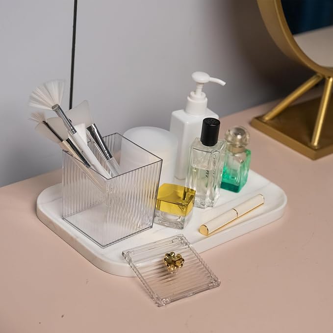 Natural Marble Tray | Luxury Bathroom & Kitchen Organizer | Non-Resin Stone - Image 6