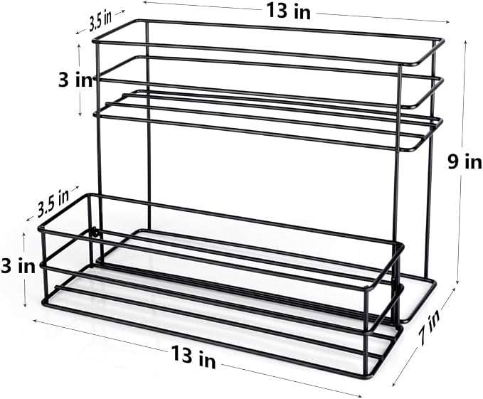 8 Bottle Capacity Coffee Syrup Organizer 2 Tier Coffee Syrup Stand Shelf - Image 2