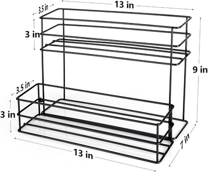 8 Bottle Capacity Coffee Syrup Organizer 2 Tier Coffee Syrup Stand Shelf - Image 2