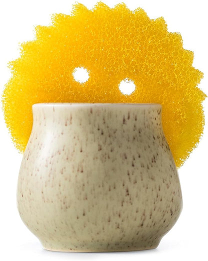 Ceramic Dish Sponge Holder, Sponge Caddy by LAUCHUH