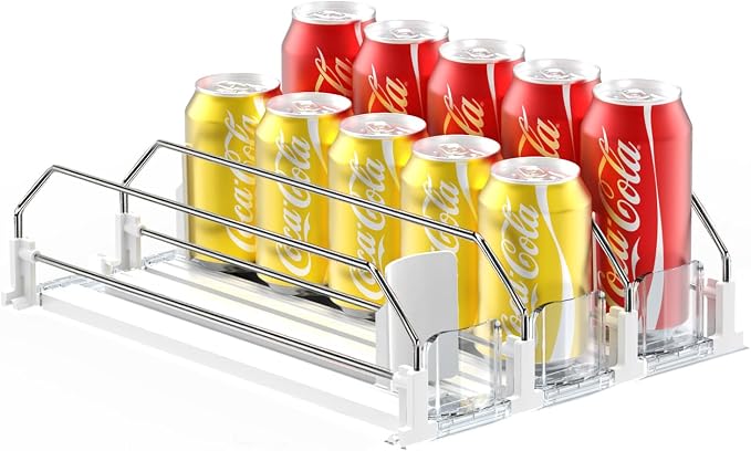 Drink Organizer for Fridge, Automatic Pusher Glide Soda Can Organizer for by AMLLLC