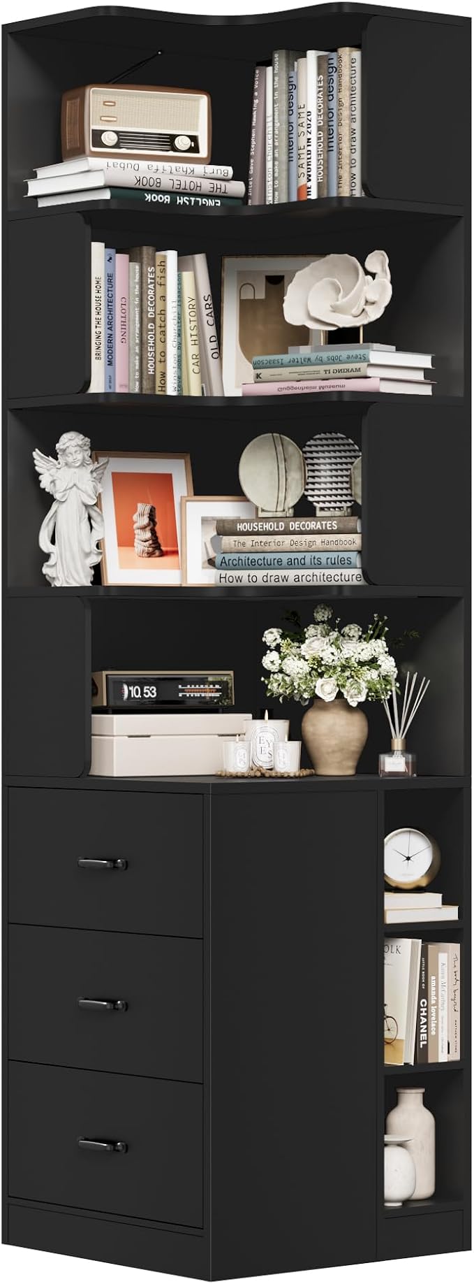 FACBOTALL 76.8” Corner Bookshelf - Image 8
