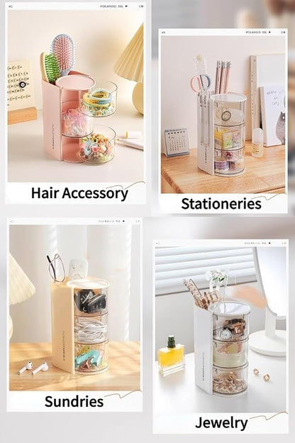 Makeup Organizer Rotating Tower Storage Box - Image 9