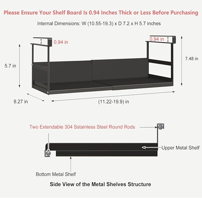 Expandable Under Cabinet Shelf Organizer - Image 3