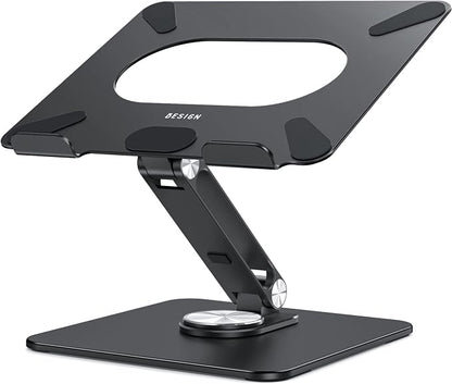BESIGN LSX7 Laptop Stand with 360 Rotating Base, Ergonomic Adjustable Notebook by BESIGN