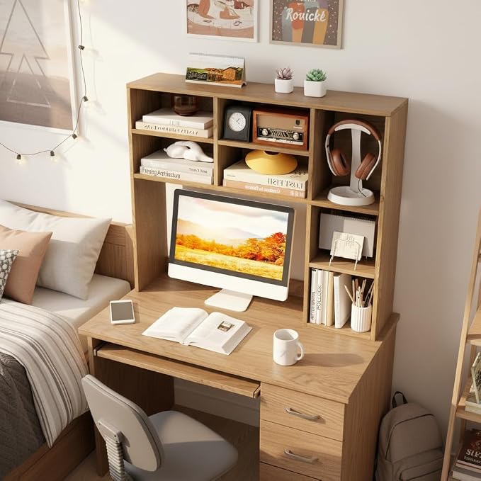 Tangkula Desktop Bookshelf, 3-Tier Desk Display Rack Organizer - Image 4