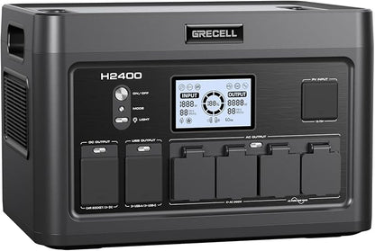 2400W Portable Power Station 1843Wh GRECELL Outdoor Solar Generator by GRECELLPOWERSTATION