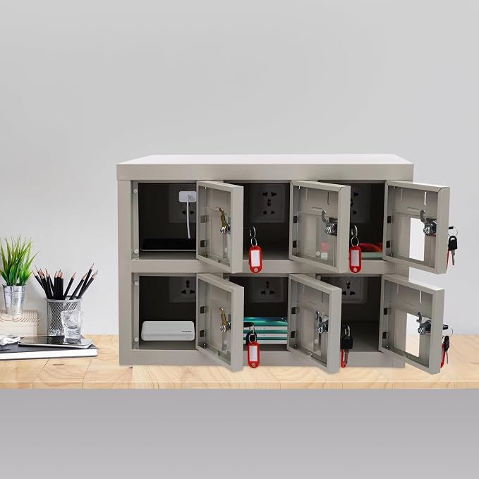 6 Slot Cellphone Charging Station Cell Phone Locker Cellphone Storage Cabinet - Image 3
