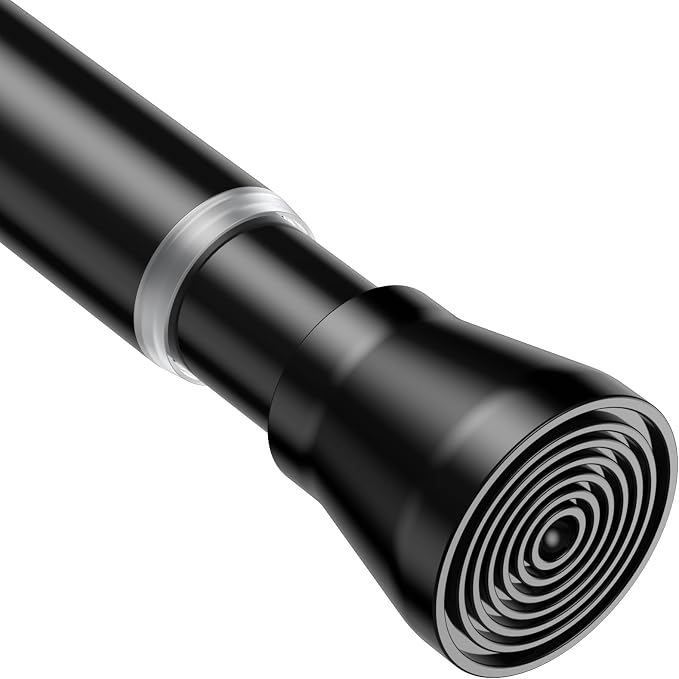 AIZESI Black 1pcs Spring Tension Curtain Rods 17 to 26 Inches, Short Tension by AIZESITENSIONROD