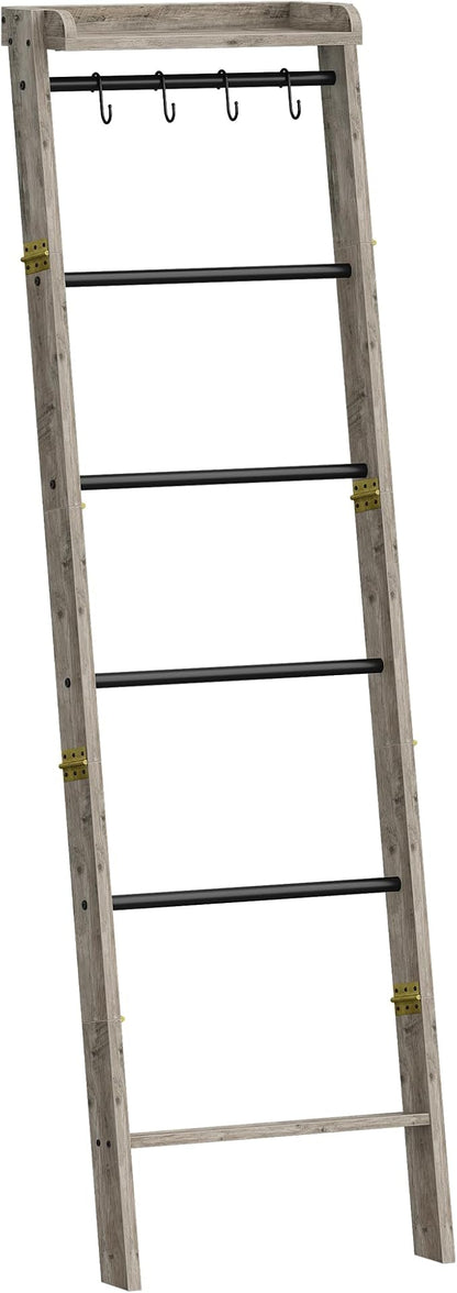 Blanket Ladder Shelf, Decorative Quilt Rack, 7-Tier Farmhouse Ladder Holder - Image 9