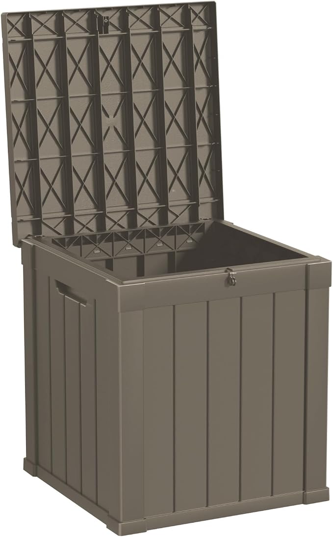 50 GallonOutdoor Storage Box, Resin Deck Boxes Waterproof, IndoorOutdoor Bin by GGYI